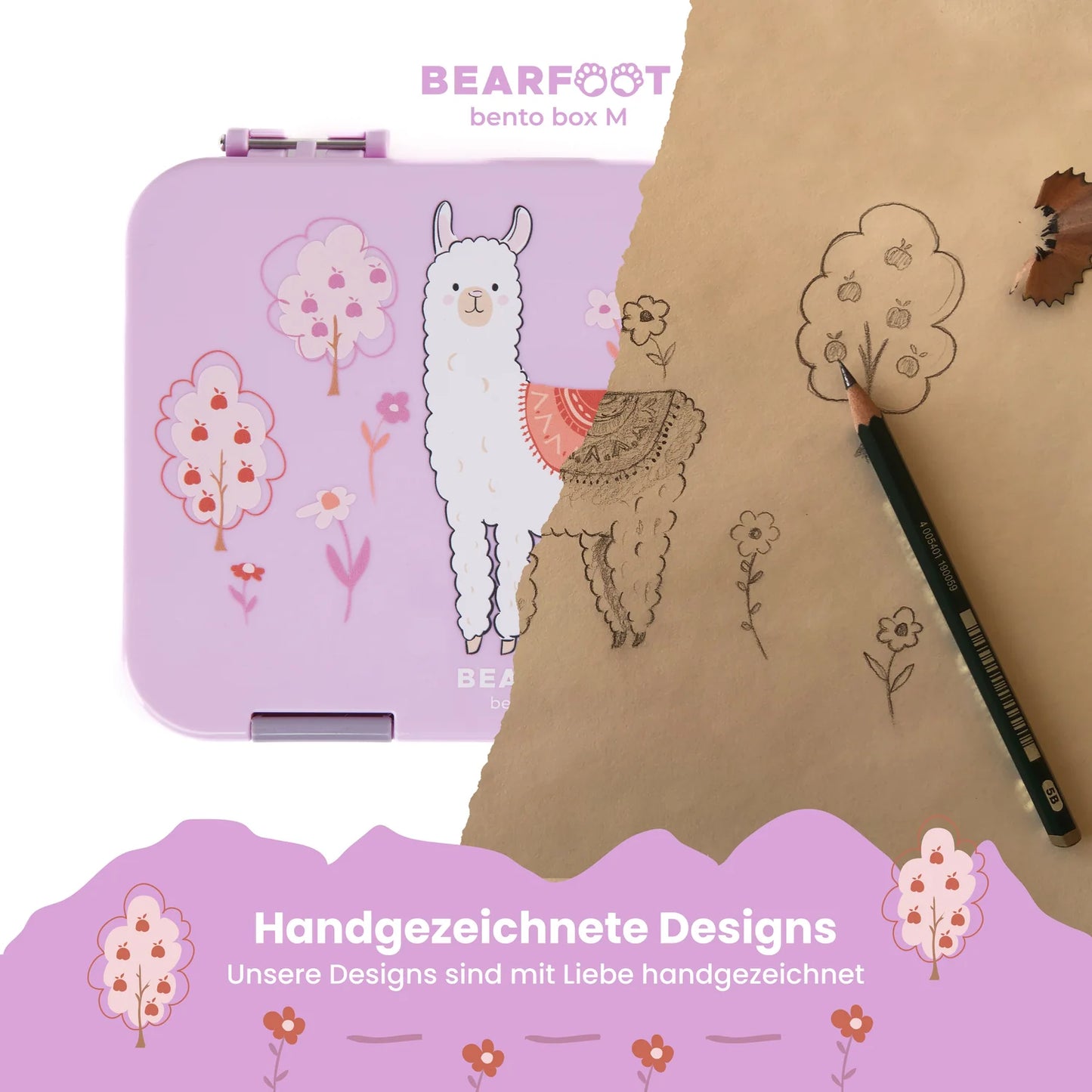 Bearfoot Bento Box M Pink Lama Detailansicht 5